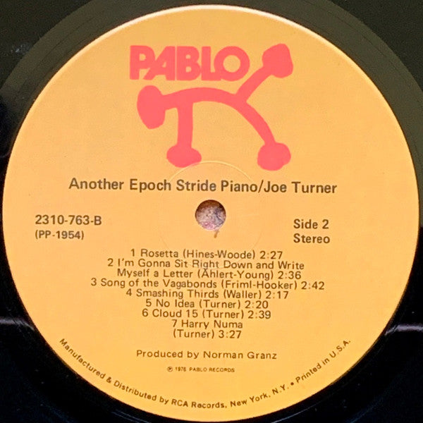 Joe Turner - Another Epoch-Stride Piano (Vinyl, LP, Album, Stereo) Very Good (VG) / Good Plus (G+)