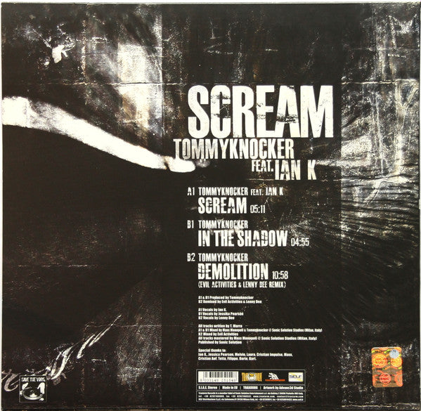Tommyknocker - Scream (Vinyl, 12", 33 ⅓ RPM, 45 RPM) Very Good Plus (VG+) / Very Good Plus (VG+)