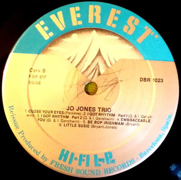 The Jo Jones Trio - Jo Jones Trio (Vinyl, LP, Album, Reissue) Very Good Plus (VG+) / Very Good (VG)