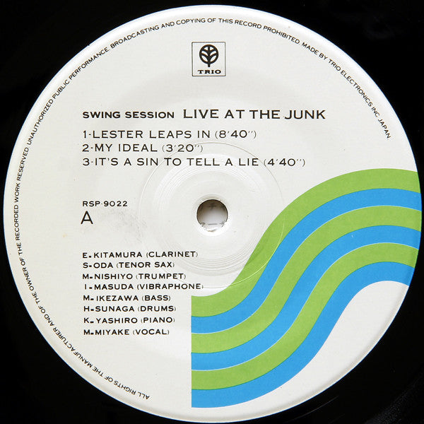 Swing Session (4) - Live At The Junk (Vinyl, LP, Album, Stereo) Near Mint (NM or M-) / Very Good Plus (VG+)
