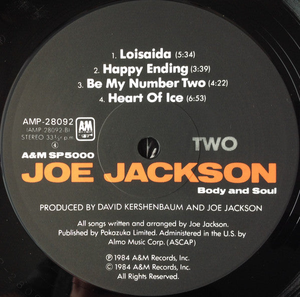 Joe Jackson - Body And Soul = ボディ・アンド・ソウル (Vinyl, LP, Album, Stereo)