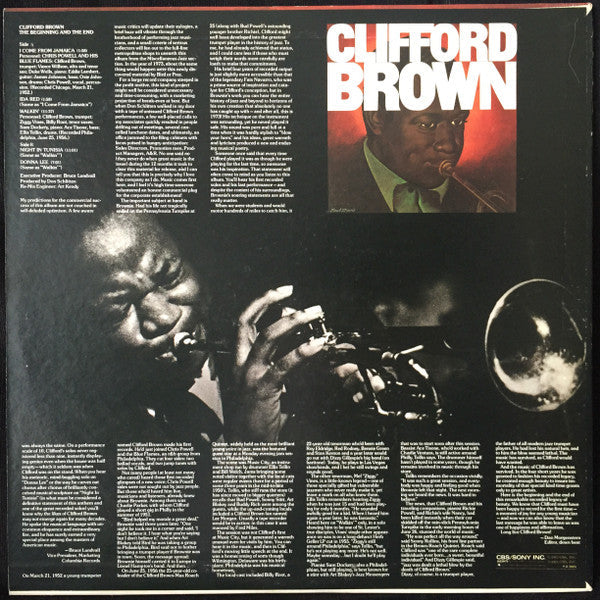 Clifford Brown - The Beginning And The End (Vinyl, LP, Album, Mono)