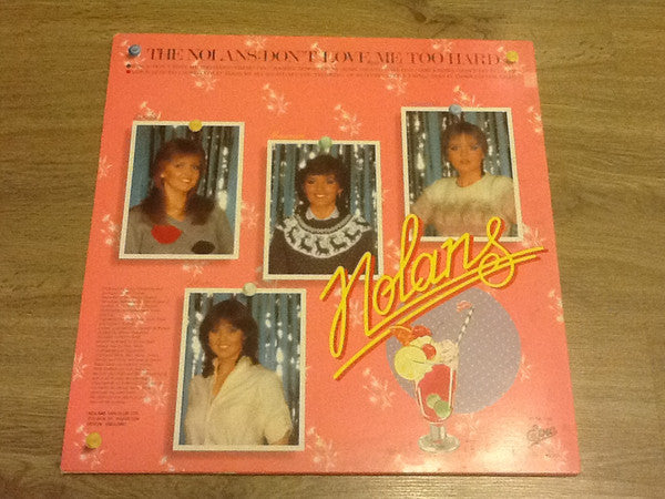 The Nolans - Don't Love Me Too Hard = やさしくラブ・ミー (Vinyl, LP, Album, Stereo) Very Good Plus (VG+) / Very Good (VG)