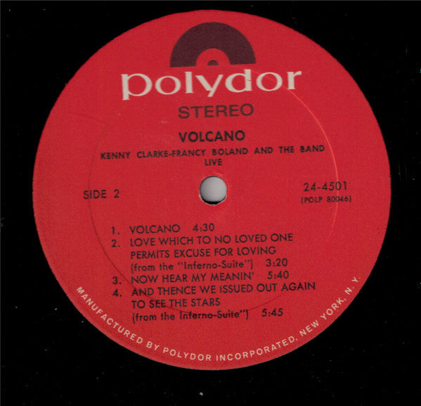 Clarke-Boland Big Band - Volcano (Live) (Vinyl, LP, Album) Very Good (VG) / Very Good (VG)
