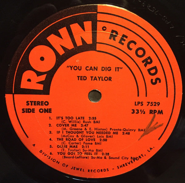 Ted Taylor - You Can Dig It! (Vinyl, LP) Very Good (VG) / Very Good (VG)