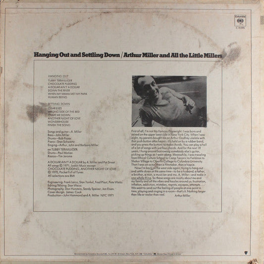Arthur Miller (4) - Hanging Out And Settling Down (Vinyl, LP, Album, Stereo) Very Good (VG) / Very Good (VG)