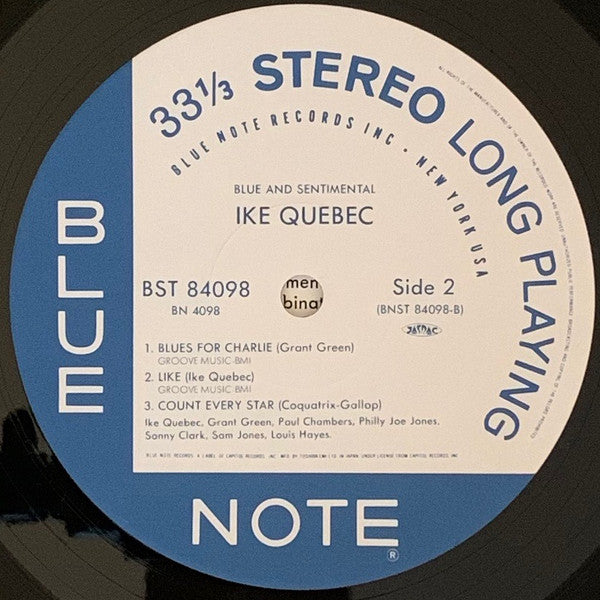 Ike Quebec - Blue & Sentimental (Vinyl, LP, Reissue, Stereo)