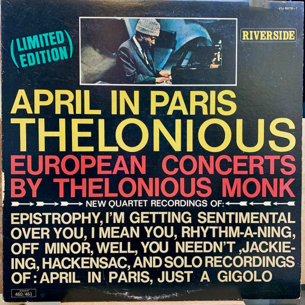 Thelonious Monk - April In Paris / Live (Vinyl, LP, Compilation, Li...
