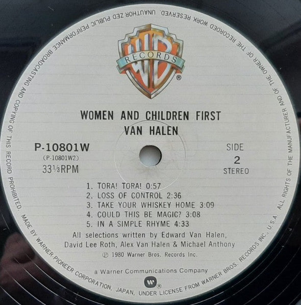 Van Halen - Women And Children First (Vinyl, LP, Album)