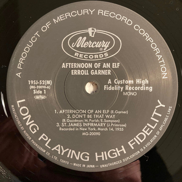 Erroll Garner - Afternoon Of An Elf (Vinyl, LP, Album, Reissue, Mono) Near Mint (NM or M-) / Very Good (VG)