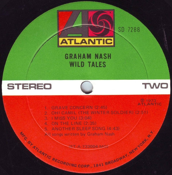 Graham Nash - Wild Tales (Vinyl, LP, Album, Stereo) Very Good (VG) / Very Good (VG)