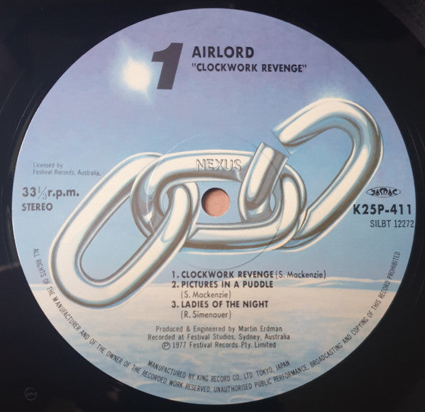 Airlord - Clockwork Revenge (Vinyl, LP, Album, Reissue) Near Mint (NM or M-) / Very Good Plus (VG+)