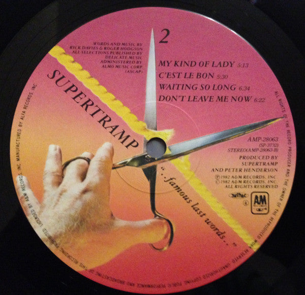 Supertramp - "...Famous Last Words..." (Vinyl, LP, Album)