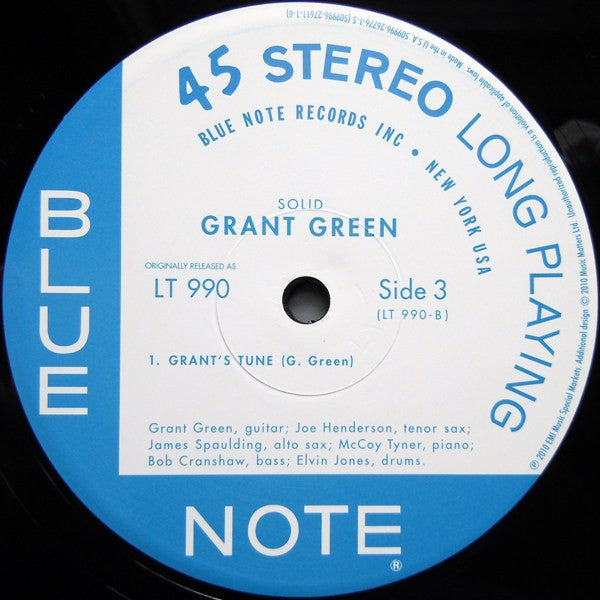 Grant Green - Solid (2xVinyl, 12", 45 RPM, Album, Limited Edition, Numbered, Reissue, Stereo) Very Good Plus (VG+) / Near Mint (NM or M-)