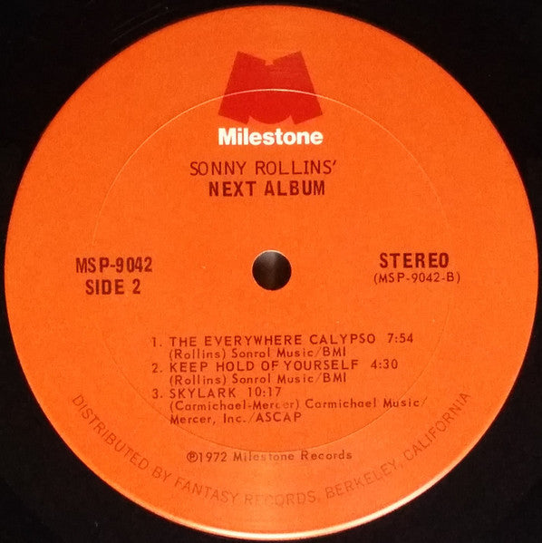 Sonny Rollins - Next Album (Vinyl, LP, Album, Reissue, Stereo)