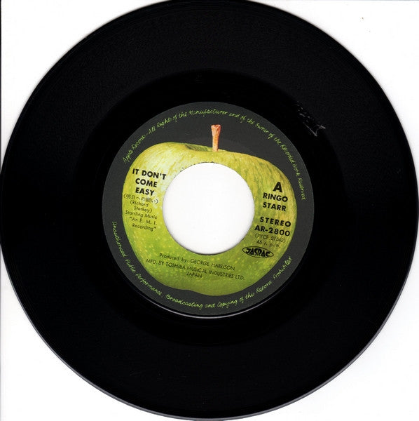 Ringo Starr - It Don't Come Easy / Early 1970 (Vinyl, 7", 45 RPM, Single, Stereo) Very Good Plus (VG+) / Very Good (VG)
