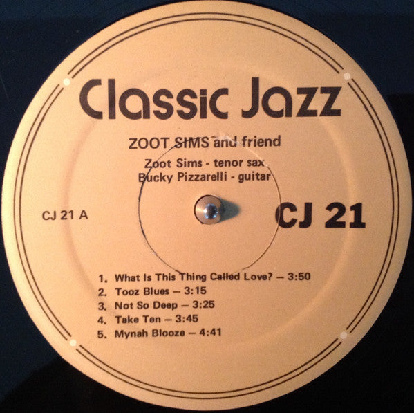 Zoot Sims - Zoot Sims And Friend... (Vinyl, LP)