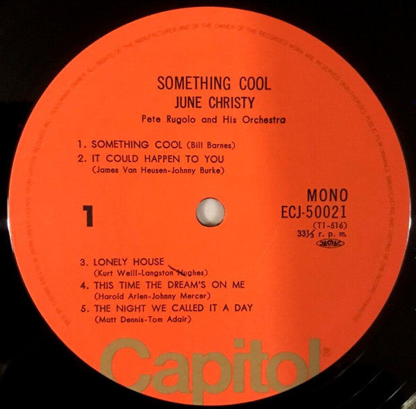 June Christy - Something Cool (Vinyl, LP, Album, Reissue, Mono) Very Good (VG) / Very Good (VG)