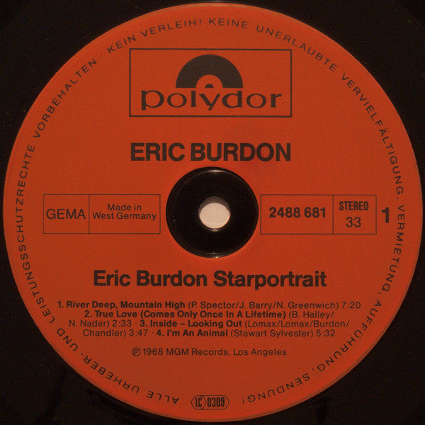 Eric Burdon - Starportrait (2xVinyl, Box Set, LP, Compilation, Reissue) Very Good Plus (VG+) / Good Plus (G+)