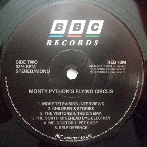Monty Python - Monty Python's Flying Circus (Vinyl, LP, Repress) Very Good (VG) / Very Good Plus (VG+)