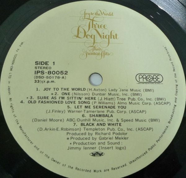 Three Dog Night - Joy To The World - Their Greatest Hits (Vinyl, LP...