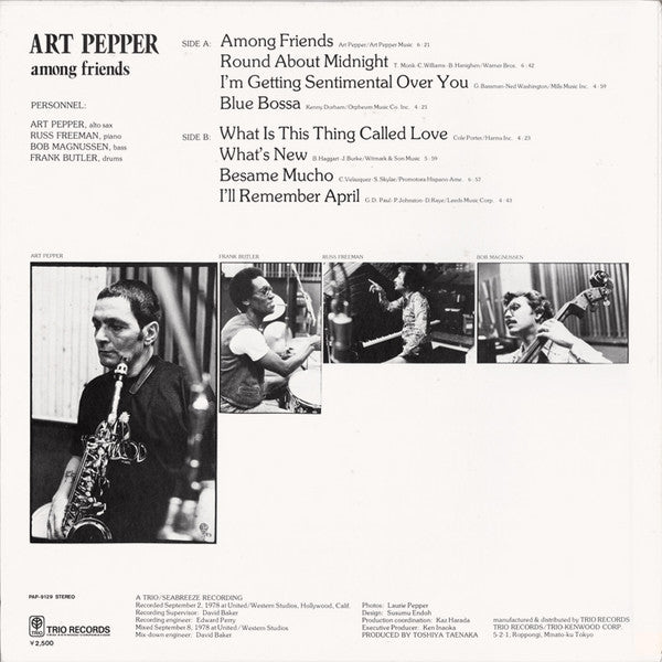 Art Pepper - Among Friends (Vinyl, LP, Album)