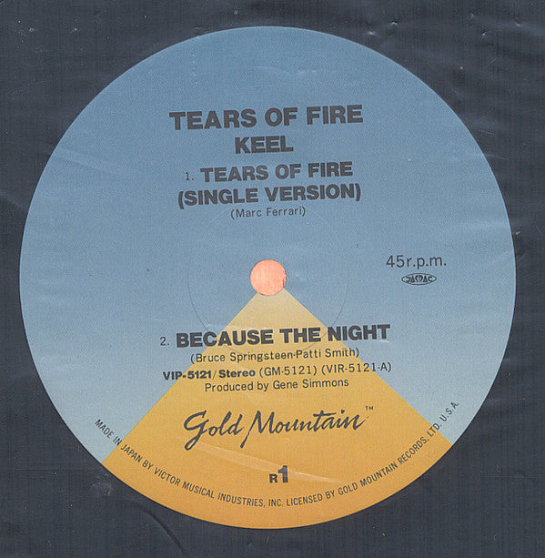 Keel - Tears Of Fire (Vinyl, 12", 45 RPM, Stereo) Very Good Plus (VG+) / Very Good Plus (VG+)