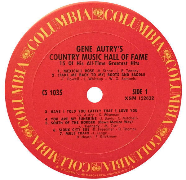 Gene Autry - Gene Autry's Country Music Hall Of Fame Album (Vinyl, LP, Compilation, Repress) Good Plus (G+) / Very Good (VG)