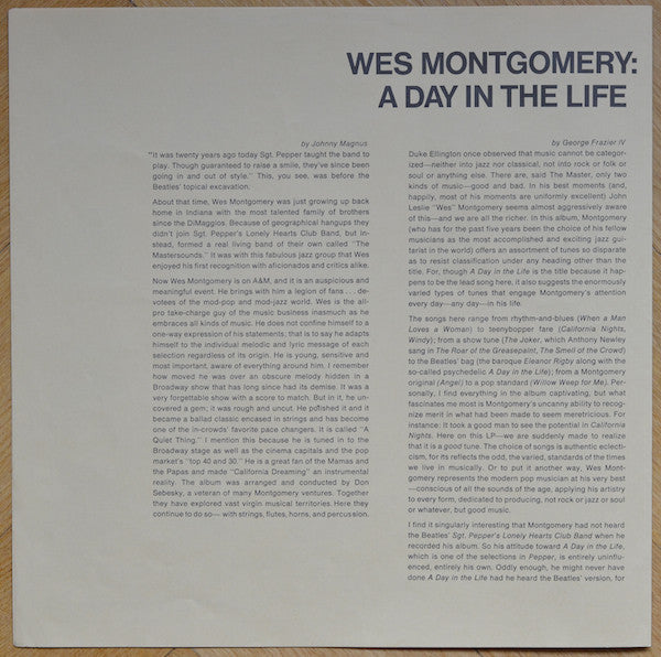 Wes Montgomery - A Day In The Life (Vinyl, LP, Album, Limited Edition)