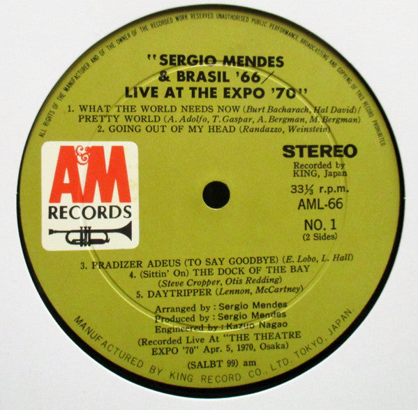 Sérgio Mendes & Brasil '66 - Live At Expo'70 (Vinyl, LP, Album)