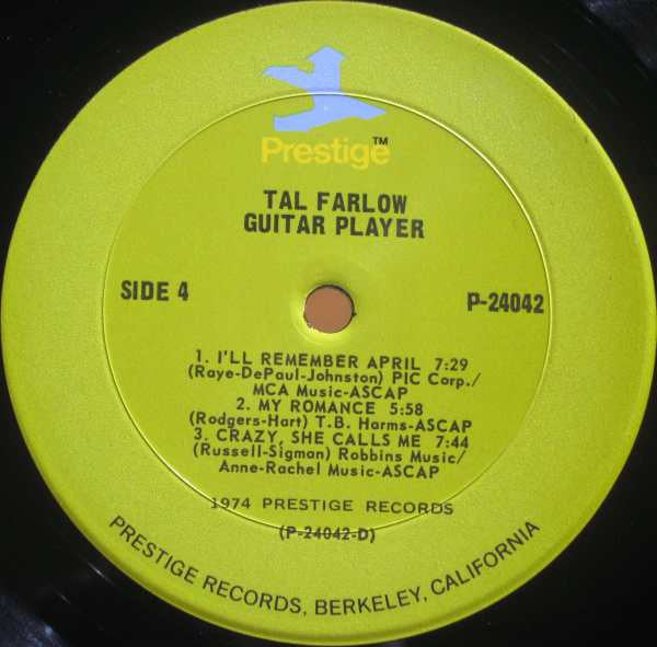 Tal Farlow - Guitar Player (2xVinyl, LP, Compilation) Very Good (VG) / Very Good Plus (VG+)