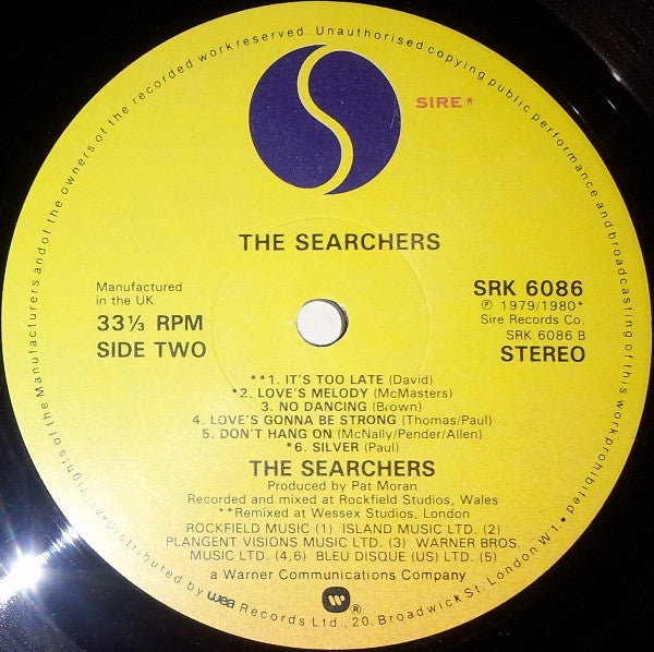 The Searchers - The Searchers (Vinyl, LP, Album, Reissue) Very Good Plus (VG+) / Very Good Plus (VG+)