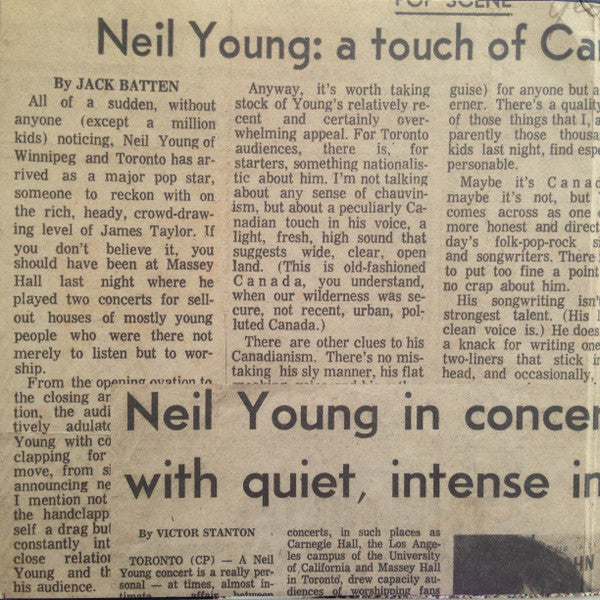 Neil Young - Massey Hall 1971 (2xVinyl, LP, Album) Very Good Plus (VG+) / Near Mint (NM or M-)