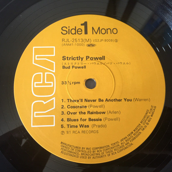 The Bud Powell Trio - Strictly Powell (Vinyl, LP, Album) Very Good (VG) / Very Good (VG)