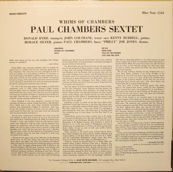 Paul Chambers Sextet - Whims Of Chambers (Vinyl, LP, Album, Reissue...