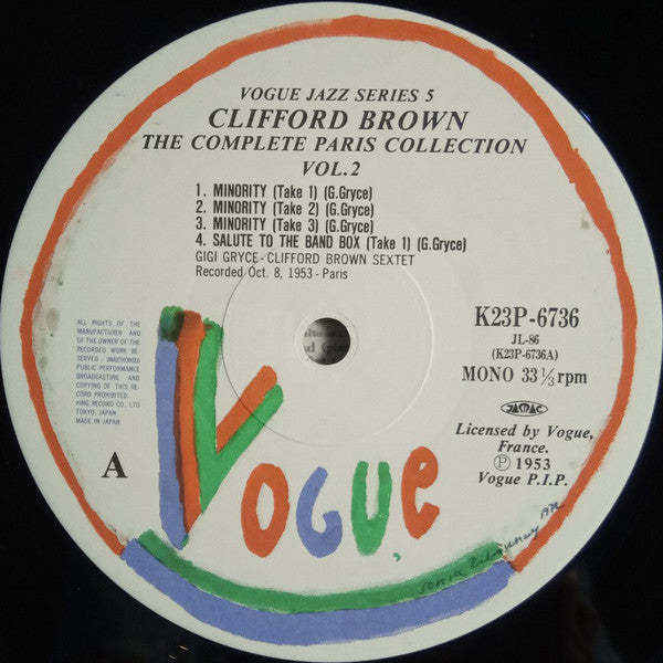 Clifford Brown - The Complete Paris Collection Vol.2 (Vinyl, LP, Co...