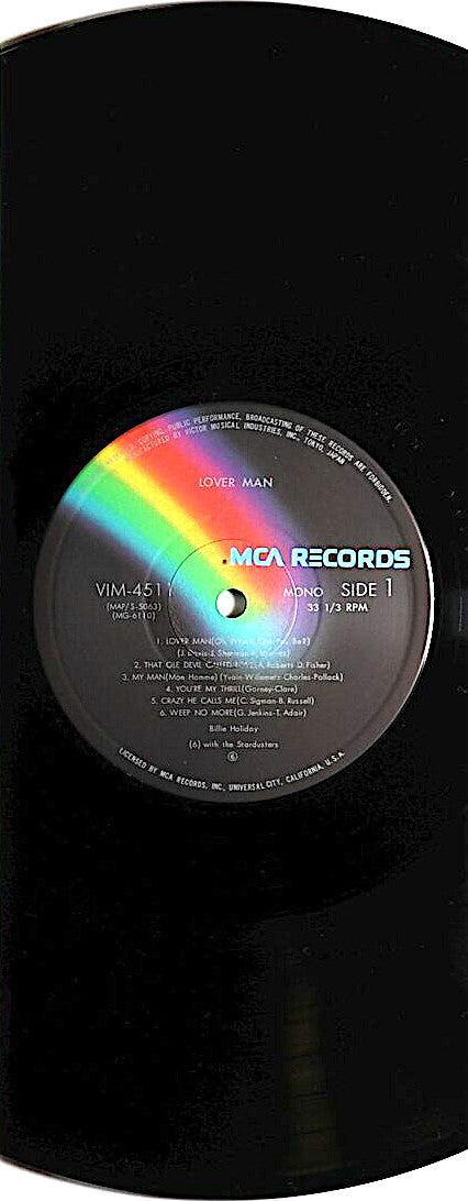 Billie Holiday - Lover Man (Vinyl, LP, Mono, Reissue) Very Good (VG) / Good Plus (G+)