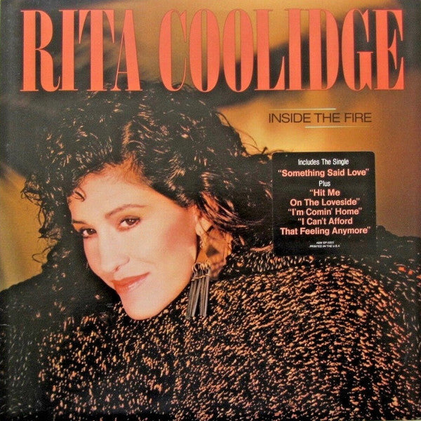 Rita Coolidge - Inside The Fire (Vinyl, LP, Album) Very Good Plus (VG+) / Very Good Plus (VG+)