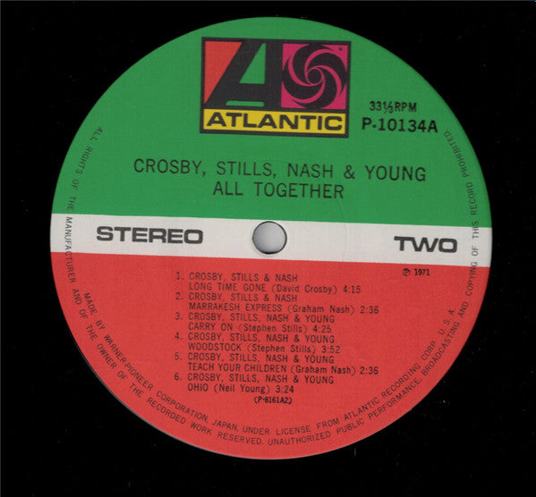 Crosby, Stills, Nash & Young - All Together (Vinyl, LP, Album, Compilation, Reissue, Stereo) Very Good Plus (VG+) / Very Good Plus (VG+)