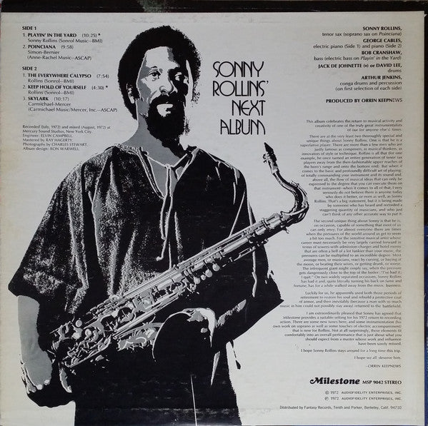 Sonny Rollins - Next Album (Vinyl, LP, Album, Reissue, Stereo)