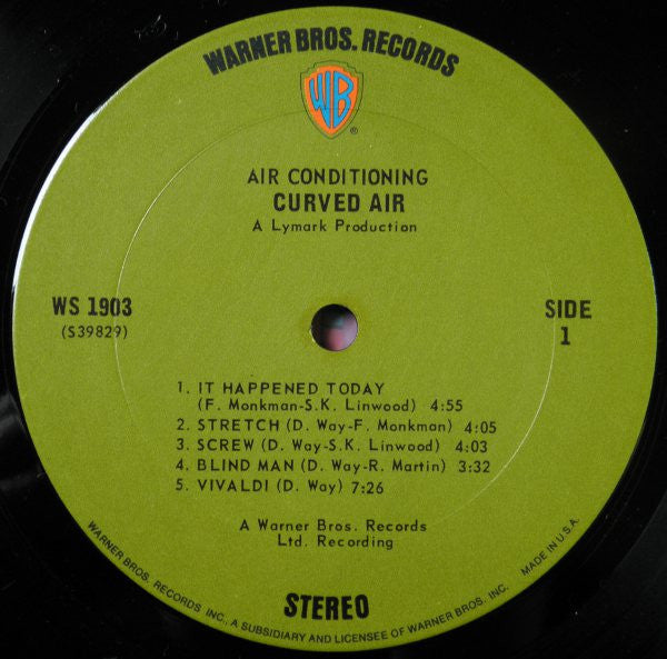 Curved Air - Airconditioning (Vinyl, LP, Album) Good Plus (G+) / Good Plus (G+)