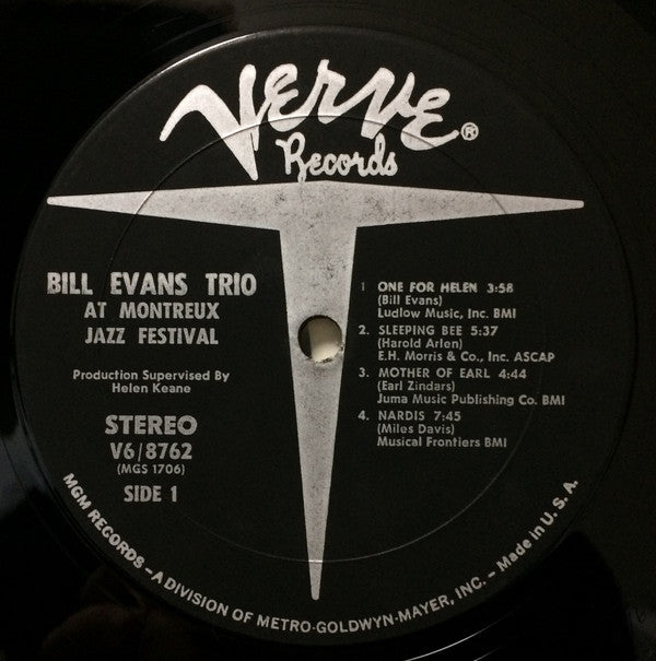 Bill Evans - At The Montreux Jazz Festival (Vinyl, LP, Album, Stereo)