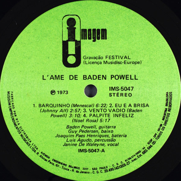Baden Powell - L'Ame De Baden Powell (Vinyl, LP, Album) Good Plus (G+) / Very Good (VG)