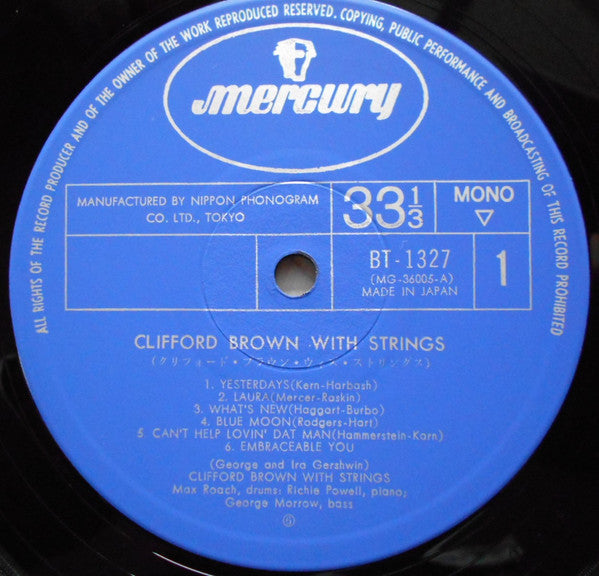 Clifford Brown - Clifford Brown With Strings (Vinyl, LP, Album, Rei...