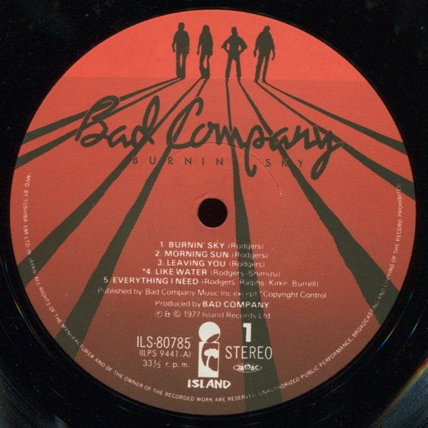 Bad Company (3) - Burnin' Sky (Vinyl, LP, Album)