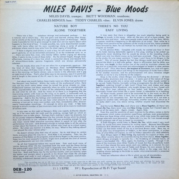 Miles Davis - Blue Moods (Vinyl, LP, Album, Limited Edition, Reissu...