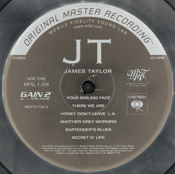 James Taylor (2) - JT (Vinyl, LP, Album, Limited Edition, Numbered, Reissue, Remastered, Stereo) Very Good Plus (VG+) / Near Mint (NM or M-)