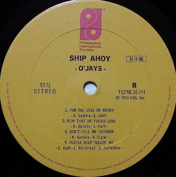 The O'Jays - Ship Ahoy (Vinyl, LP, Album, Stereo) Good Plus (G+) / Good (G)