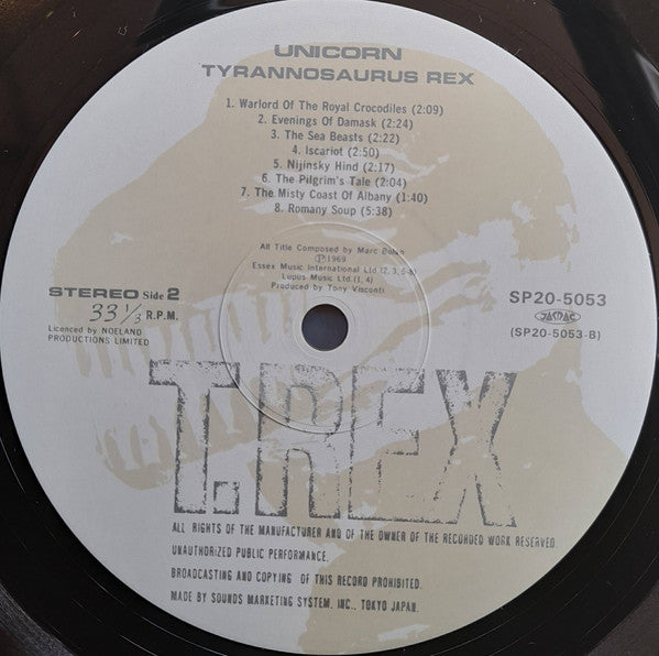 Tyrannosaurus Rex - Unicorn (Vinyl, LP, Album, Stereo)