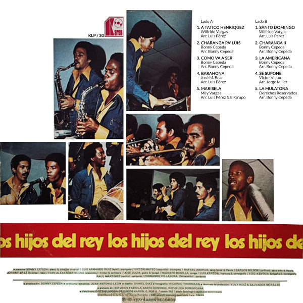 Los Hijos Del Rey - Los Hijos Del Rey Con Fernandito Villalona (Vinyl, LP, Album) Very Good Plus (VG+) / Good Plus (G+)
